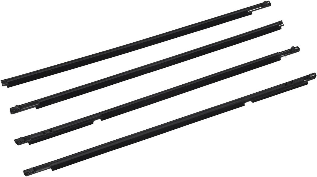 4 Piece Car Weatherstrip Seal, Car Outer Door Window Moulding Trim, Noise Isolation, Wind and Rain Protection, Front Rear Left Right, Installation Replacement, Weatherstrip