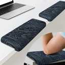 2-Piece L-Shaped Desk Edge Cushion,Memory Foam Elbow Pad & Wrist Rest,Non-Slip Ergonomic Design for Comfortable Typing & Elbow Pain Relief,Ideal for Office, Gaming,Home Use (Map Pattern)