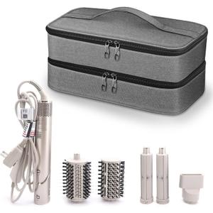 SITHON Travel Case for Shark FlexStyle/SpeedStyle Styler/HyperAir Dryer, Double-Layer Water Resistant Portable Storage Carrying Organizer Bag Compatible with Dyson Supersonic (Bag Only), Grey