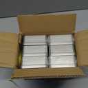 Coobbar Empty Metal Tins Box with Lid,6 Pack Stainless steel Tins Cookie Tin Cans Storage Container for Treats, Gifts, Candle, Favors and Crafts, Silver, 4.9 x 3.7 x 1.6 Inches