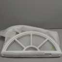 1 Pcs 22" x 10" Entry Door Glass Insert Half Round Top Exterior Door Window Inserts Replacement Kit with Low-e Clear Glass for Home Improvement (5 Lite Round Top,White)