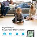 Govee Digital Hygrometer Indoor Thermometer Room H5075, Bluetooth Temperature Humidity Meter with 164ft Remote App Control, Notification Alerts, 2 Years Data Storage Export for Bedroom, Wine Cellar
