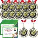 Huquary 12 Pcs Award Medals with 12 Pcs Achievement Award Certificates Team Participation Trophies with Red White Blue Striped Ribbon for Sports Party Favors Team Competitions Trophy Prize