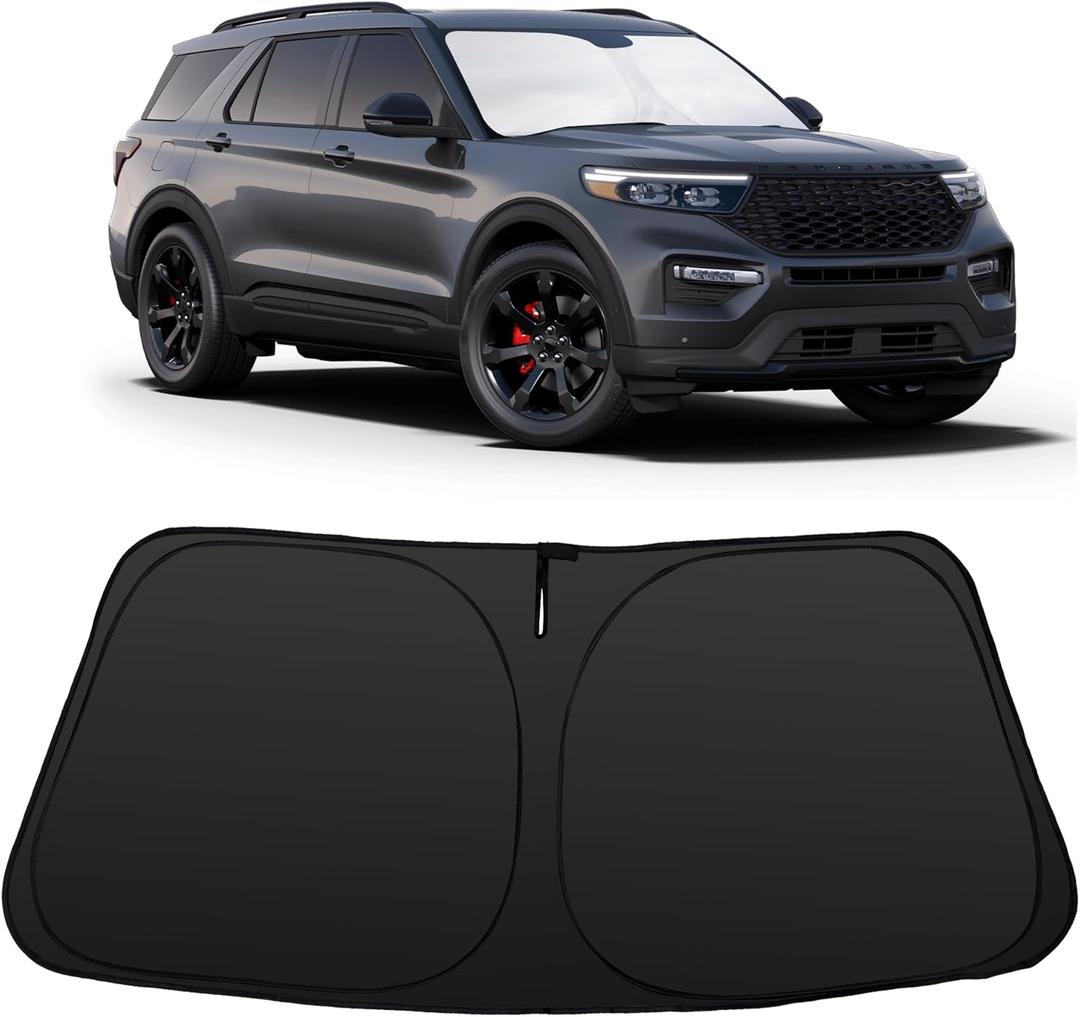 Windshield Sun Shade Fit for 2020-2026 Ford Explorer SUV, ST XLT, Limited, Platinum Accessories Foldable Sunshade Sun Visor Protector Keep Car Cool