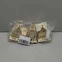 NUOBESTY Light Up Miniature Houses Wooden Christmas Village Decor Holiday Decorations for DIY Christmas Village and Home Dcor 3pcs Light Brown Synthetic Material 5. 11 Inch