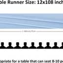 6Pack Table Runner 12 x 108 Inches Satin Silk Table Runner for Wedding, Birthday Party, Banquets, Graduations Decoration, fit Rectange and Round Table-Blue Mist