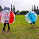 2 Pack Inflatable Bumper Balls for Adults (4ft/1.2m) Giant Sumo Balls Body Bumpers Balls Buddy Zorb Ball Outdoor Toys for Kids Yard Human Bubble Ball Hamster Ball(Red+Blue, 48inch)