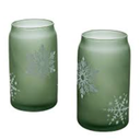Tabletops Gallery 2 Piece Snowflake Soda Can Glass Set