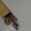 TEECK Shower Curtain Rod, 32-65 inch Adjustable Tension Spring, 1 Inch Shower Curtain Rod Tension, Anti-Slip, Rust-Proof, No Drilling, for Bathroom, Brown