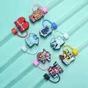 25 Pack Medical Straw Covers Cap for Tumblers, 10mm Cute Dust-Proof Straw Topper for Water Bottles Stanley Cups Accessories Gifts For Women Party Favors