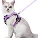 rabbitgoo Cat Harness and Leash for Walking, Escape Proof Soft Adjustable Vest Harnesses for Cats, Easy Control Breathable Reflective Strips Jacket, Light Purple, M