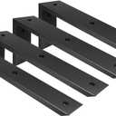 Countertop Support Bracket 4 Pack 14 inch Heavy Duty 1/2" Thick Black Black Granite Countertop Bracket 14"x6"x2.5" Shelf L Bracket Mantel Corbels for Quartz/Granite/Wood/Concret/Laminate Countertops