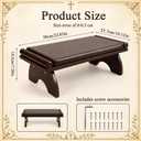Dunzy Wooden Prayer Kneeler Bench, Padded Stool for Home and Church, 10x22.8 inches