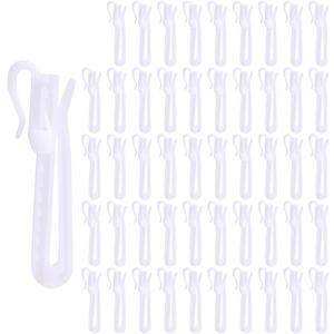 50pcs Adjustable Pinch Pleat Curtain Hooks, Ratchet System Plastic Drapery Track Hooks Clips Pins Hangers for Window Door Shower Curtains and Pleated Drapes Accessories