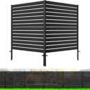 2 Panels No-Dig Metal Privacy Fence Screen, 48" H 48" W Outdoor Air Conditioner Fence, Rustproof AC Unit Cover to Hide Trash Bins, Pool Equipment Enclosure, Decorative Garden, Patio & Backyard