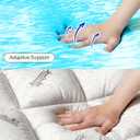 Pillow Top Memory Foam Mattress Topper King 3 Inch, Dual Layer Hybrid Pad