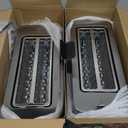 2-Pack Mueller UltraToast Full Stainless Steel Toaster 4 Slice, Long Extra-Wide Slots for Bagels and Waffles, 6 Browning Levels, LED Display, Cancel/Defrost/Reheat Functions & Removable Tray, Kitchen Gadgets