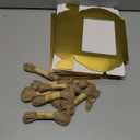 KPOSIYA 65 PCS 8x6x2.5 Inch Cookie Boxes with Window Gold Bakery Boxes Pastry Boxes for Gift Giving, Treat, Dessert, Cupcakes, Chocolate, Strawberries, Donuts, Muffins (5 Style Windows)