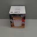 Glass Flour Container with Airtight Bamboo Lid, Large Glass Food Jar with Wooden Lid for Storage Flour, Sugar, Cookies, Rice, Coffee Beans and etc (3L)