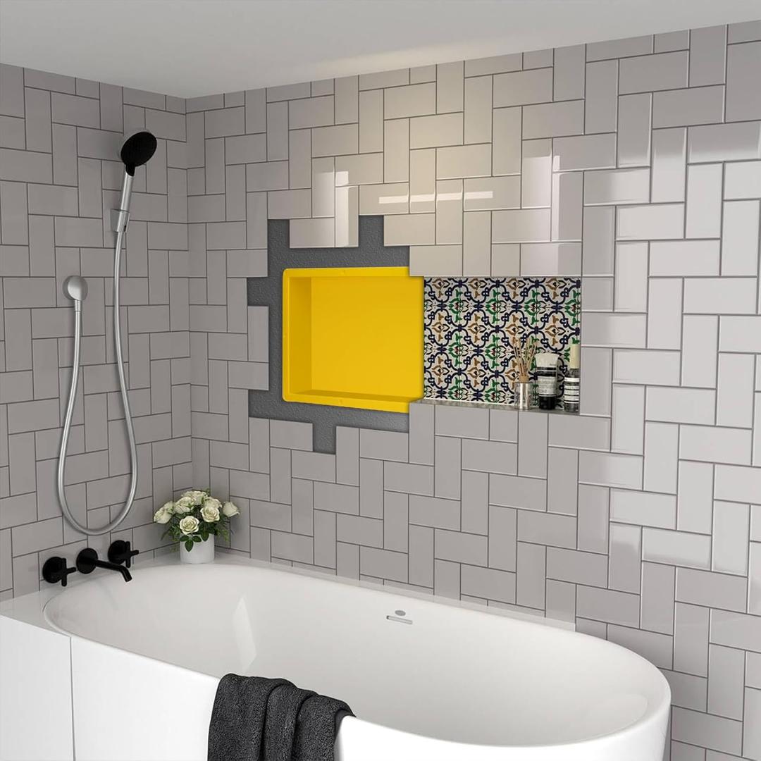 Uni-Green Extra Large Shower Niche 16"X40"(Inside 38" x 14") in Waterproof - Ready Tile Shower Niche Shelf and Easy Installation for Bathroom Niche Storage - Long Niche Wall Insert
