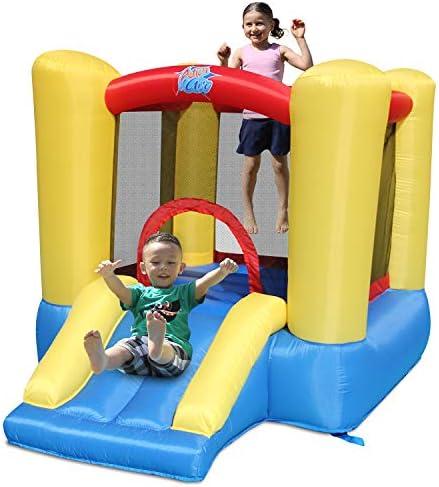 ACTION AIR Bounce House, Toddler Inflatable Bounce House with Blower for Indoor/Outdoor, Bouncy Castle with Durable Sewn and Extra Thick, Jump House with Slide for Kids (9309Y)