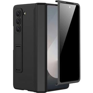 Miimall for Samsung Galaxy Z Fold 6 Case with Privacy Screen Protector, [Anti Spy] Built-in Adjustable Kickstand & Magnetic Hinge Protection Full-Body Protective Case for Galaxy Z Fold 6 5G Black