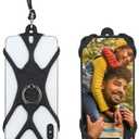 Universal Phone Lanyard Holder and Ring Grip, Silicone Cell Phone Lanyard Neck Strap and Phone Ring Holder Stand Compatible with Most Smartphones