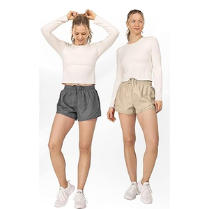 Ultra Performance Women's Running Shorts 2-Pack Athletic Workout Gym Shorts for Women, with Brief Liner XL