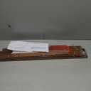 Coat Rack Wall Mount with Shelf, 17IN Wooden Coat Hanger Hooks Wall Mount with 5 Metal Hooks, Hanging Shelf with Hooks, Retro Walnut