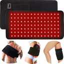 Red Light Therapy Pad for Body Back Knee Shoulder Hands Feet Portable 660nm 850nm Home Use 3 Chips in 1 Infrared Light Heating Wrap Belt Gift for Women Men (Corded)