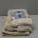 SHACOS Soft Fluffy Bathroom Rugs Set of 3 Pieces Bath Mats with U Shape Toilet Rugs Non Slip Washable Bath Rugs Absorbent Bathroom Carpet for Shower Tub Sink, Light Beige