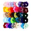 Chloven 45 Pcs Hair Scrunchies Velvet Elastics Hair Bands Scrunchy Hair Ties Ropes Scrunchie for Women Girls Hair Accessories - Great Gift for Holiday Seasons