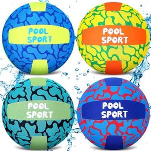 Wettarn 4 Pcs Swimming Pool Water Volleyball Soft Neoprene Beach Pool Waterproof Volleyball Indoor Outdoor for Pool Game, 7.9 Inch Diameter, 4 Colors