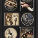 Signed CD Music Display Frame for Wall Mounting | wall cd holder Holds 3 CD/DVD Jewel Cases with Real Glass and Black Mat