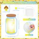 48 Pcs Mason Jar Bulletin Board Cutouts Colorful Mason Jar Classroom Cutouts Summer Bulletin Board Decorations for Hawaii Welcome Party Classroom, 16 Styles