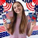 100 Sets New Citizen Cards, American Congratulations Greeting Cards with Envelopes and Stickers American Flag Patriotic Gift Set for Men Women