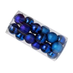 Christmas Ornaments Set of 24 Decorative Balls for Holiday Tree Decoration with Assorted Finishes