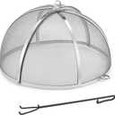 Good Directions Heavy Duty Fire Pit Spark Screen with Lifter, Stainless Steel, Hinged for Easy Access, 24 Inch Diameter