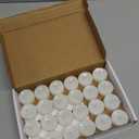 5plots Flameless Candles, 24Pcs Tea Lights Candles Battery Operated, Flameless Tealight Candles No Flickering, Electric Tea Lights Votive Candles - Ivory - 1.5" x 1.25" (Ivory Shell- Warm White Light)