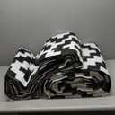 6x9 FT Reversible Black White Camping Rug Lightweight Outdoor Mat for RV Picnics