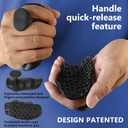 Original Weight Lifting Grips for Men Women Palm Protection, Ergonomics Fingerless Rubber Gym Hand Grips for Weight Lifting, Deadlifts, Gym Workout Gloves for Bodybuilding (Black)