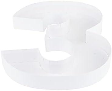 WENPACK 12" Fillable Cardboard Number Shaped Gift Grazing Charcuterie Board Paper Container (3)