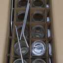 Ruckae 16oz 10 Pack Juice Bottles, Glass Bottles with Lids, Smoothie Cup Lids and Straws, Water Bottle Mason Jar Drinking Glasses for Juicing, Smoothies, Kombucha (Transparent)