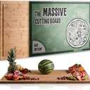 Massive Extra Large Cutting Board for Kitchen 30 X 20 by Grizzly Living - Heavy Duty Bamboo Chopping Boards for Meat, Veg & Charcuterie - Large Wooden Stove Top & Countertop (30" x 20")