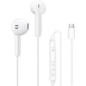 Wired Earbuds 2 Pack and Glass for iPhone 15 Pro