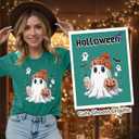 Women's Floral T-Shirts Graphic Loose Tees Sunflower Graphic Summer Short Sleeve Boho Casual Tops (Green, M)