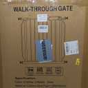 WAOWAO Baby Gate 85.83-95.25" Extra Wide Pressure Mounted Walk Through Swing Auto Close Safety White Metal Toddler Kids Child Dog Pet Puppy for Stairs,Doorways,Kitchen