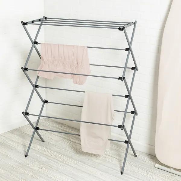 Oversize Folding Drying Rack Grey