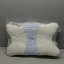 Cervical Pillow for Neck and Shoulder Pain Relief - Ergonomic Neck Pillow for Sleeping, Contour Memory Foam Pillows Side Sleeper Pillow for Neck Support, Bed Pillow for Side Back Stomach Sleepers (White & Blue)