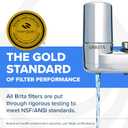 Brita Faucet Mount Water Filter System, Chrome, No-Wait Filtration, Easy Install, Multi-Use Tap Water Filter for Kitchens, Bathrooms & Small Spaces